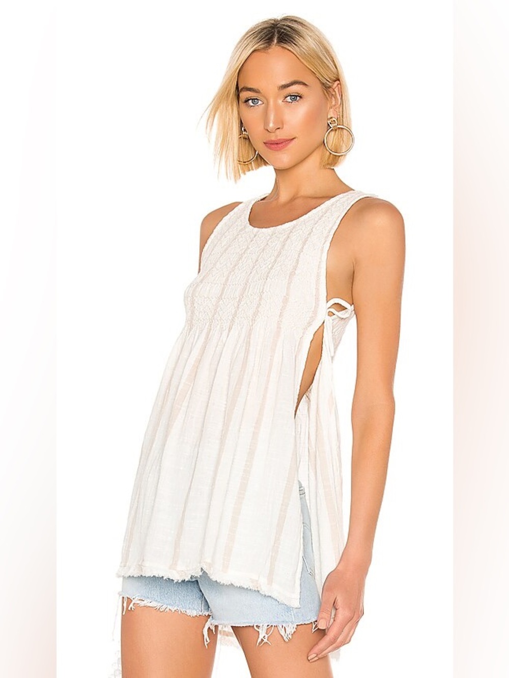 Free People Obi Posey Smock Top (Ivory)